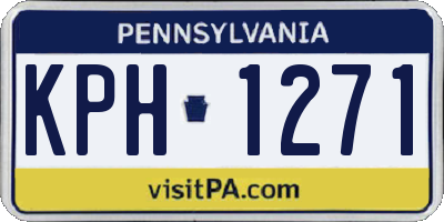 PA license plate KPH1271