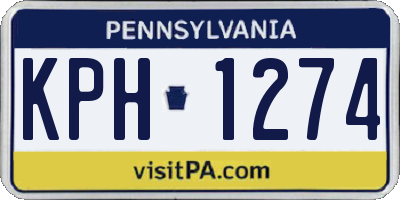 PA license plate KPH1274