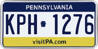 PA license plate KPH1276
