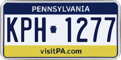 PA license plate KPH1277