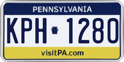 PA license plate KPH1280