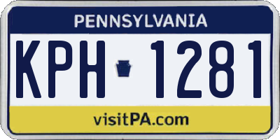 PA license plate KPH1281