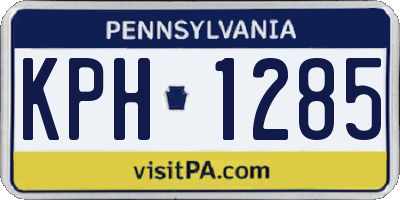 PA license plate KPH1285