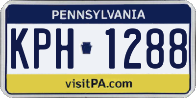 PA license plate KPH1288