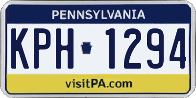 PA license plate KPH1294