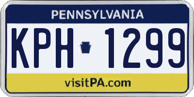 PA license plate KPH1299