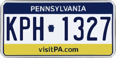 PA license plate KPH1327