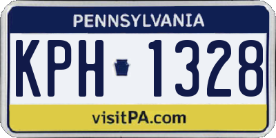 PA license plate KPH1328