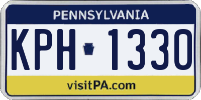 PA license plate KPH1330