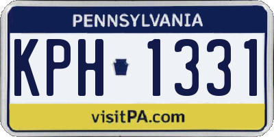 PA license plate KPH1331