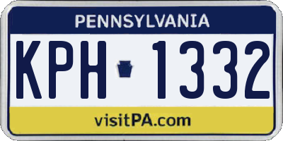 PA license plate KPH1332
