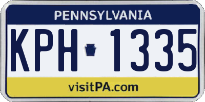PA license plate KPH1335