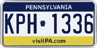 PA license plate KPH1336