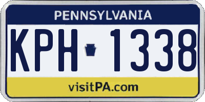PA license plate KPH1338