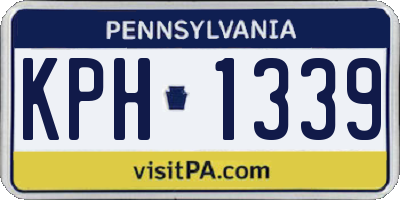 PA license plate KPH1339