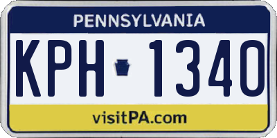 PA license plate KPH1340
