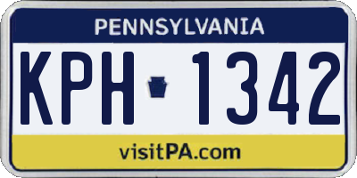 PA license plate KPH1342