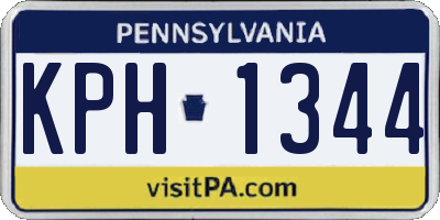 PA license plate KPH1344