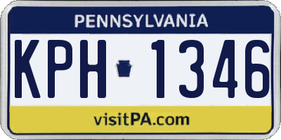 PA license plate KPH1346