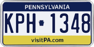PA license plate KPH1348
