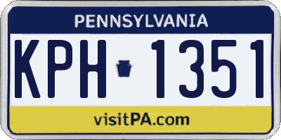 PA license plate KPH1351