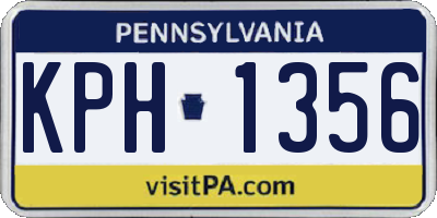 PA license plate KPH1356