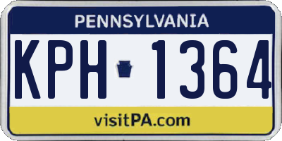 PA license plate KPH1364