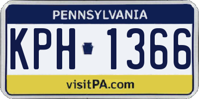 PA license plate KPH1366