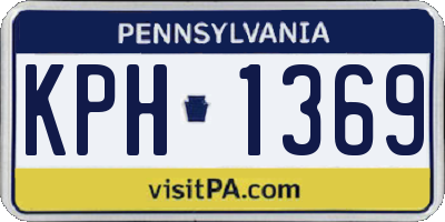 PA license plate KPH1369