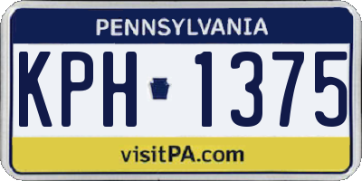 PA license plate KPH1375