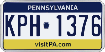 PA license plate KPH1376