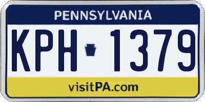 PA license plate KPH1379