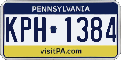 PA license plate KPH1384