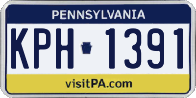 PA license plate KPH1391