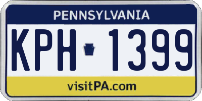 PA license plate KPH1399