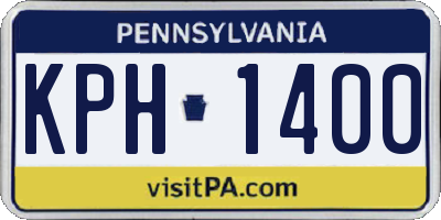 PA license plate KPH1400
