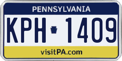 PA license plate KPH1409