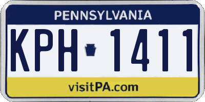 PA license plate KPH1411