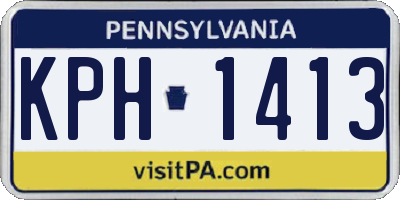 PA license plate KPH1413