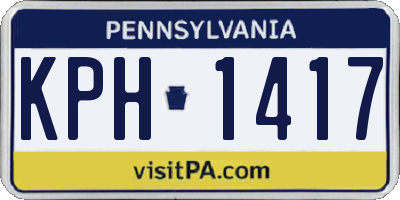 PA license plate KPH1417