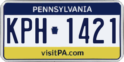 PA license plate KPH1421