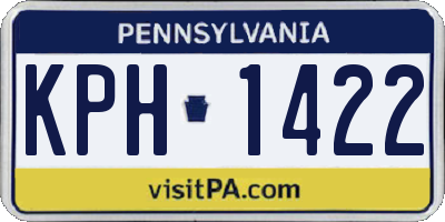 PA license plate KPH1422