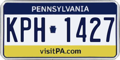 PA license plate KPH1427