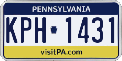 PA license plate KPH1431