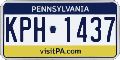 PA license plate KPH1437