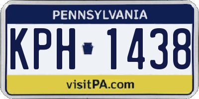 PA license plate KPH1438