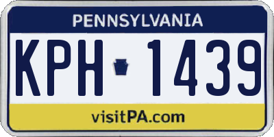 PA license plate KPH1439