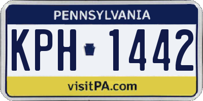 PA license plate KPH1442