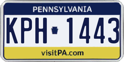 PA license plate KPH1443