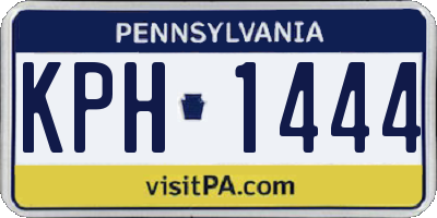 PA license plate KPH1444